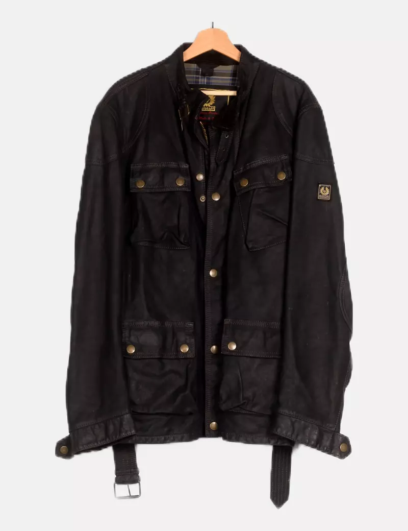 Belstaff Cazadora piel negra