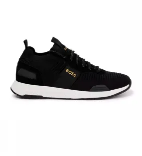 BOSS ZAPATILLAS DEPORTIVAS CALCETÍN NEGRO