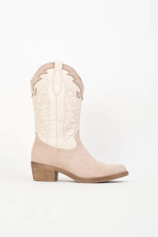 bota baja antera - beige