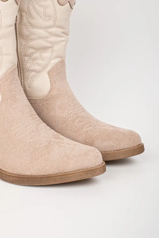 bota baja antera - beige