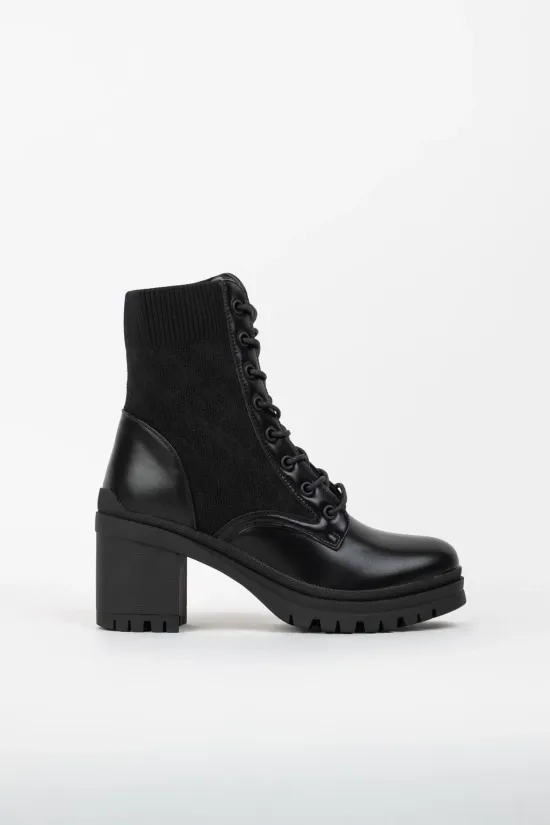 bota baja genu - negro