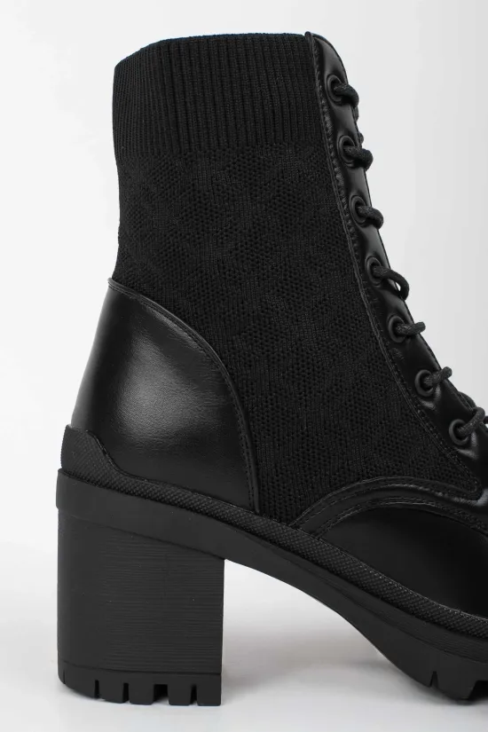 bota baja genu - negro