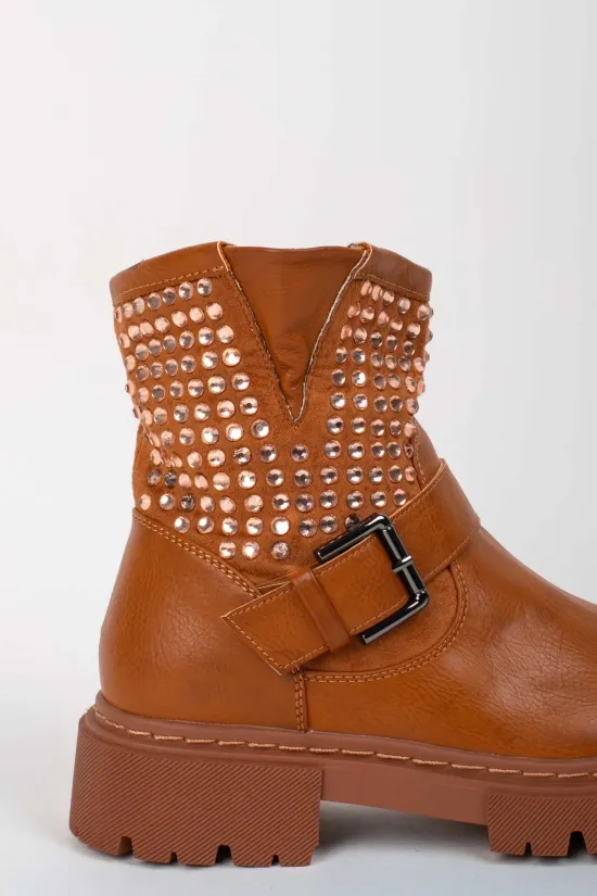 bota baja romu - camel