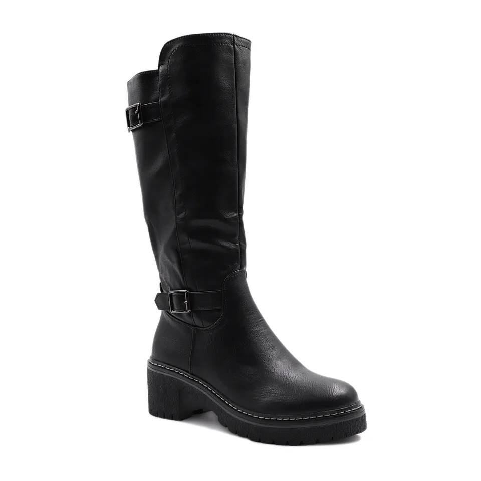 Bota Negra Elasticada 03