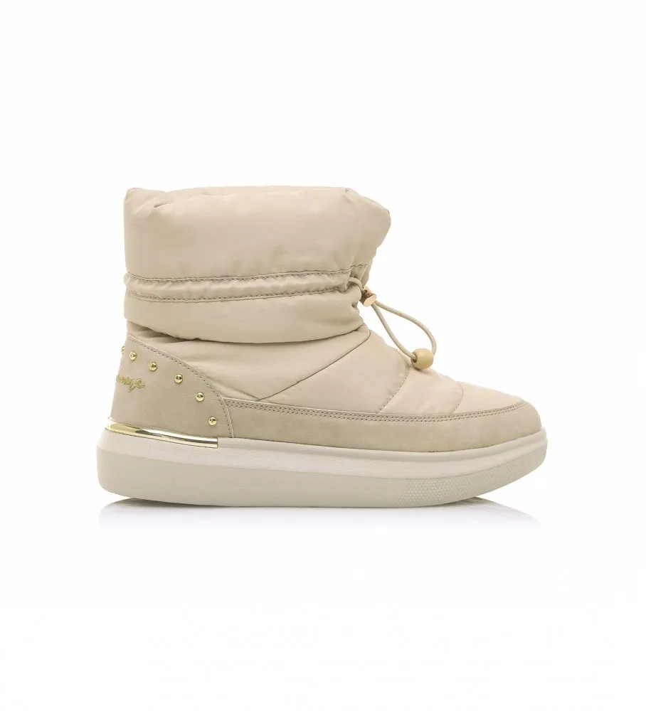 Botines acolchados beige