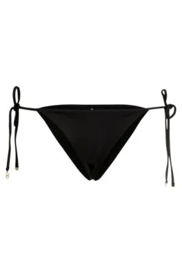 Braguita de bikini con lazo lateral y colgante con logo