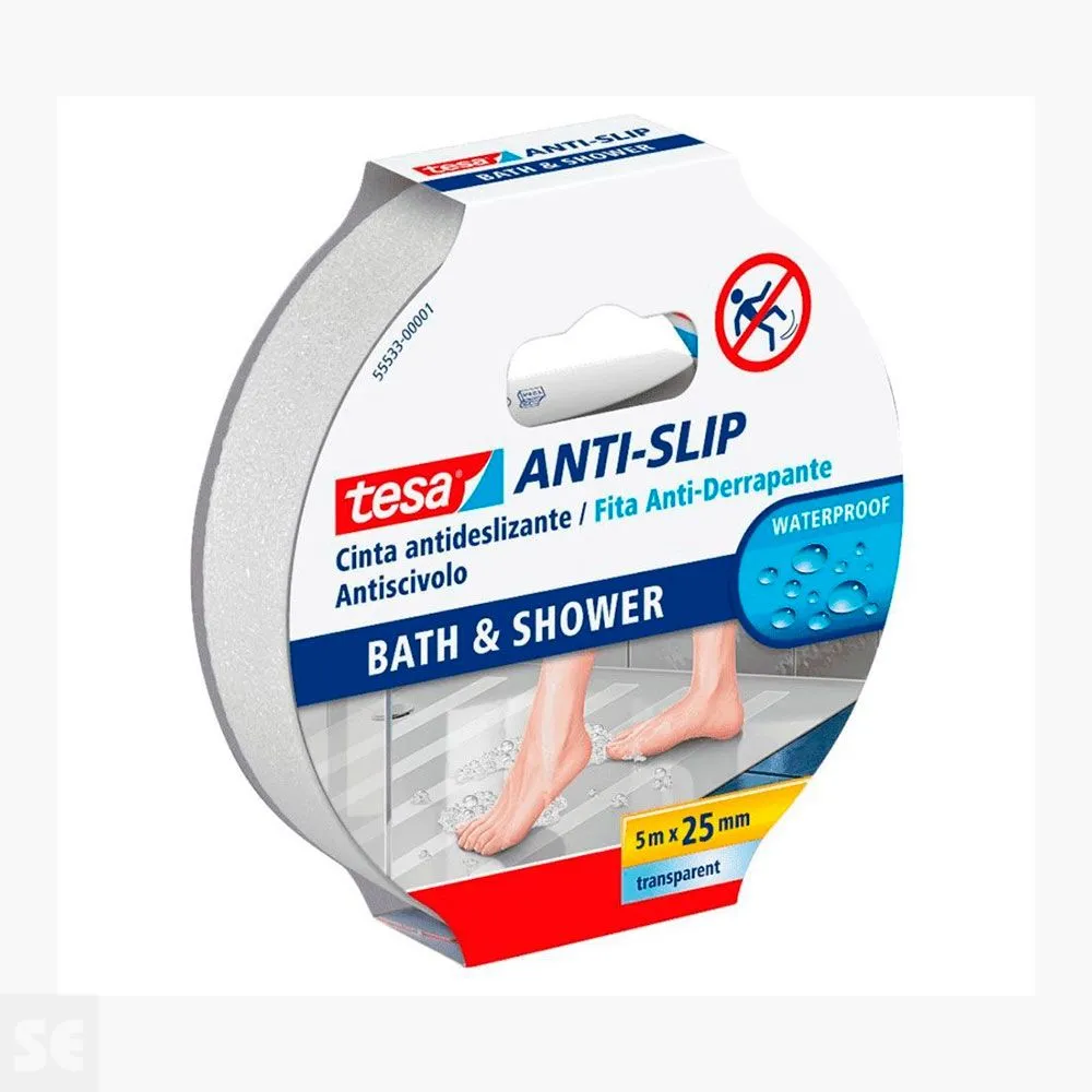 Cinta Antideslizante Baño 5 m x 25 mm
