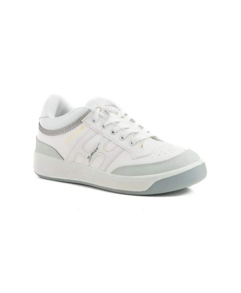 Deportivas Hombre Piel Blanco Cordones
