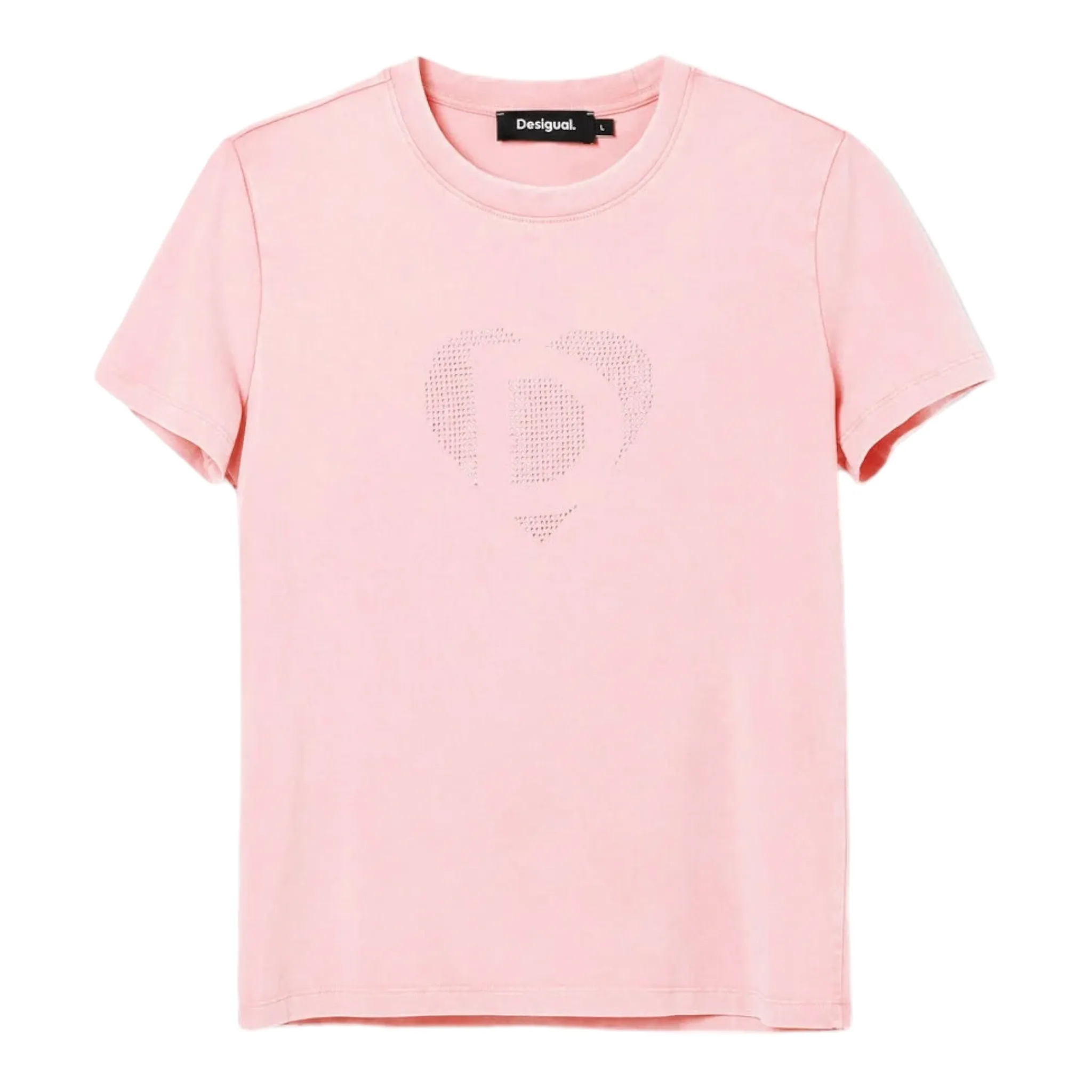 Playera imagotipo strass Rosa DESIGUAL