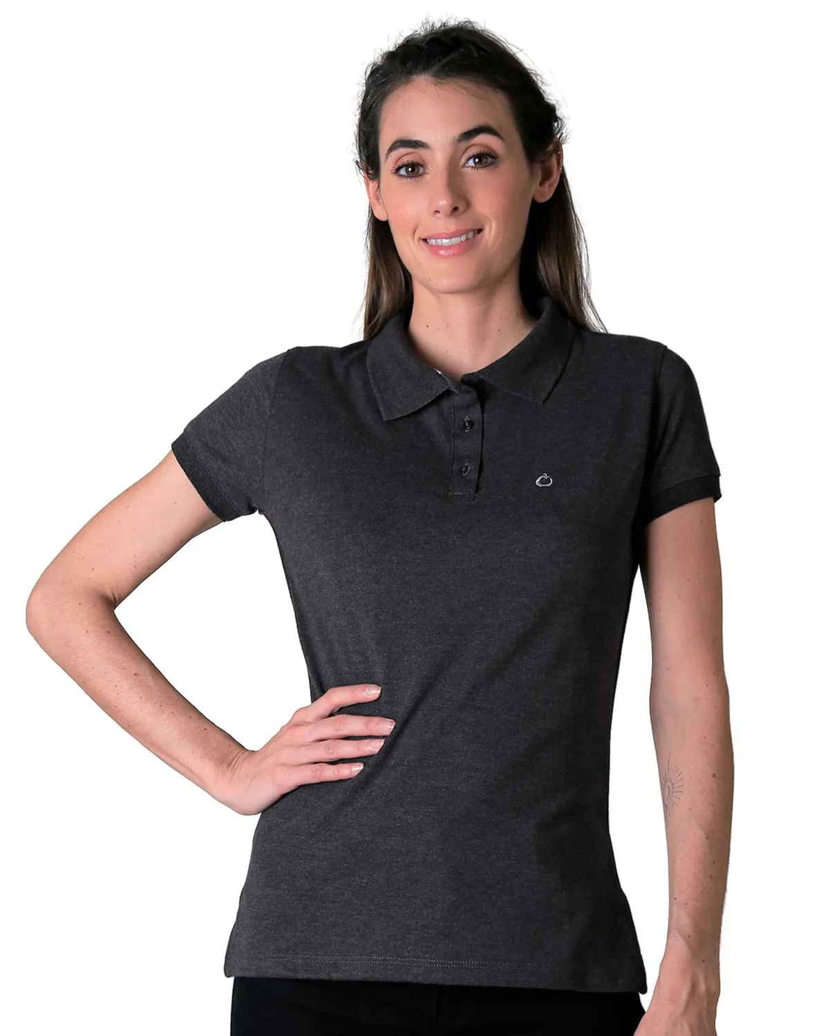 Playera Mujer Básico Polo Gris Stfashion 52603901