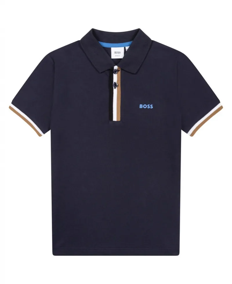 Polo Niño BOSS Marino