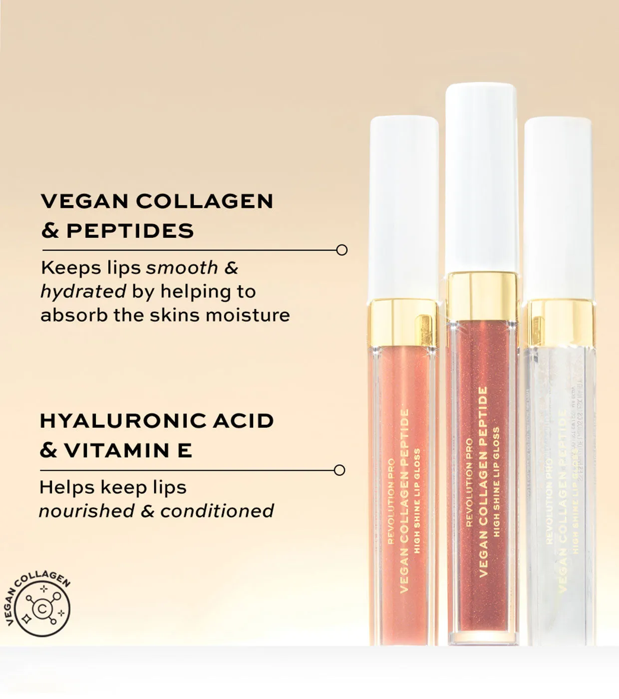 Revolution Pro - Brillo de labios Vegan Collagen Peptide - Mode