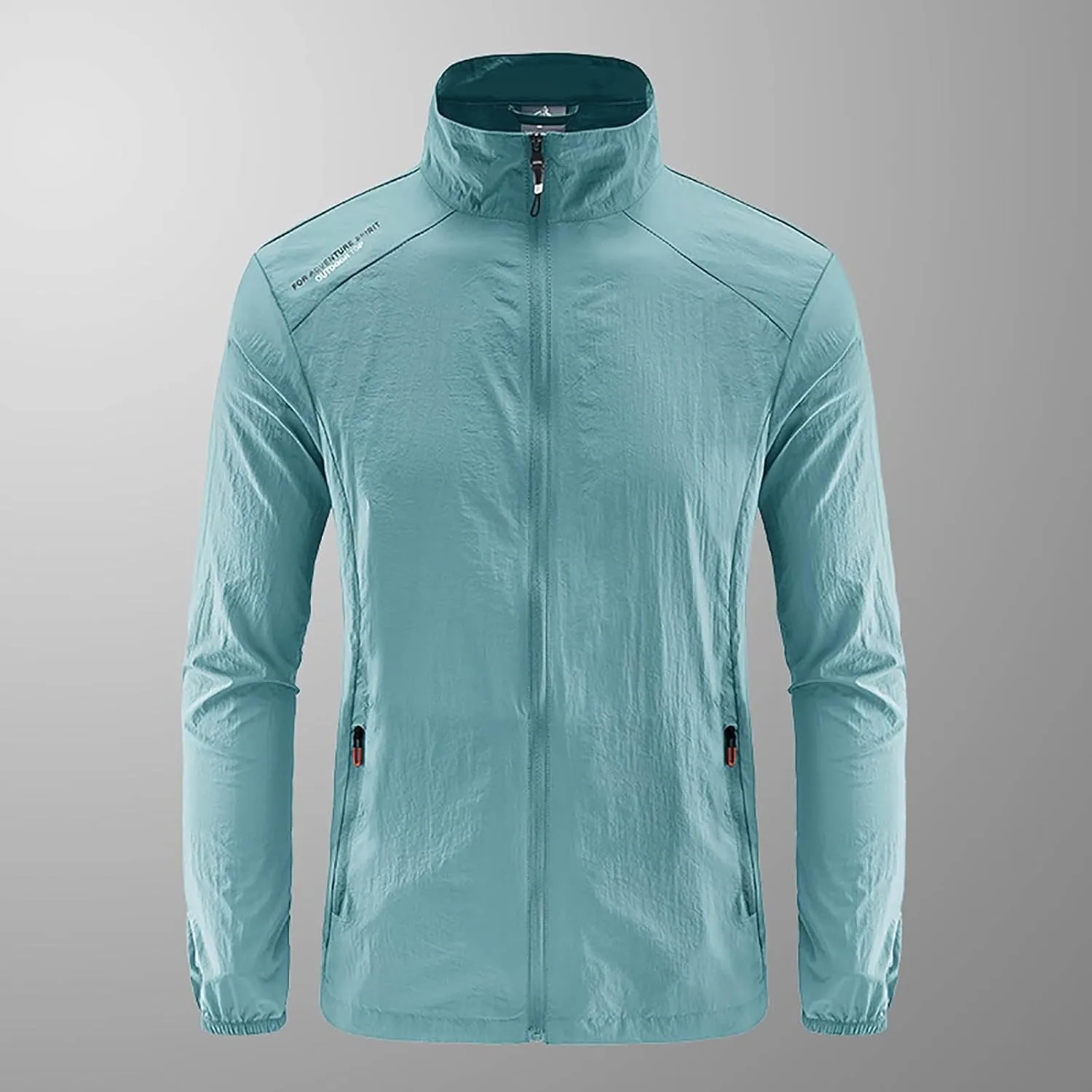 Ruamilyy Chubasquero de verano ligero y fino  cortavientos  protección solar  con cuello alto  impermeable  transpirable  ropa d