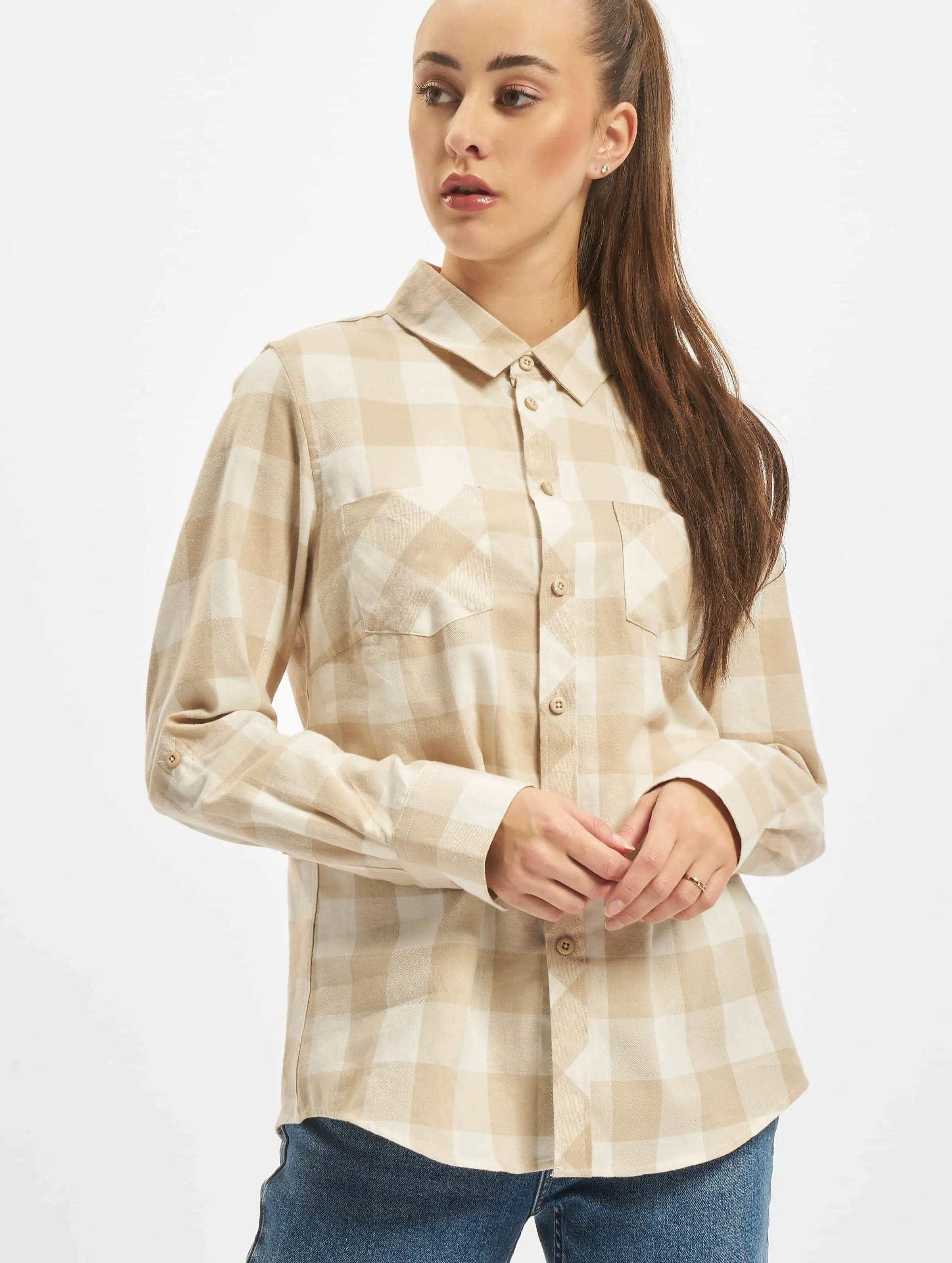 Urban Classics Ladies Turnup Checked Flanell