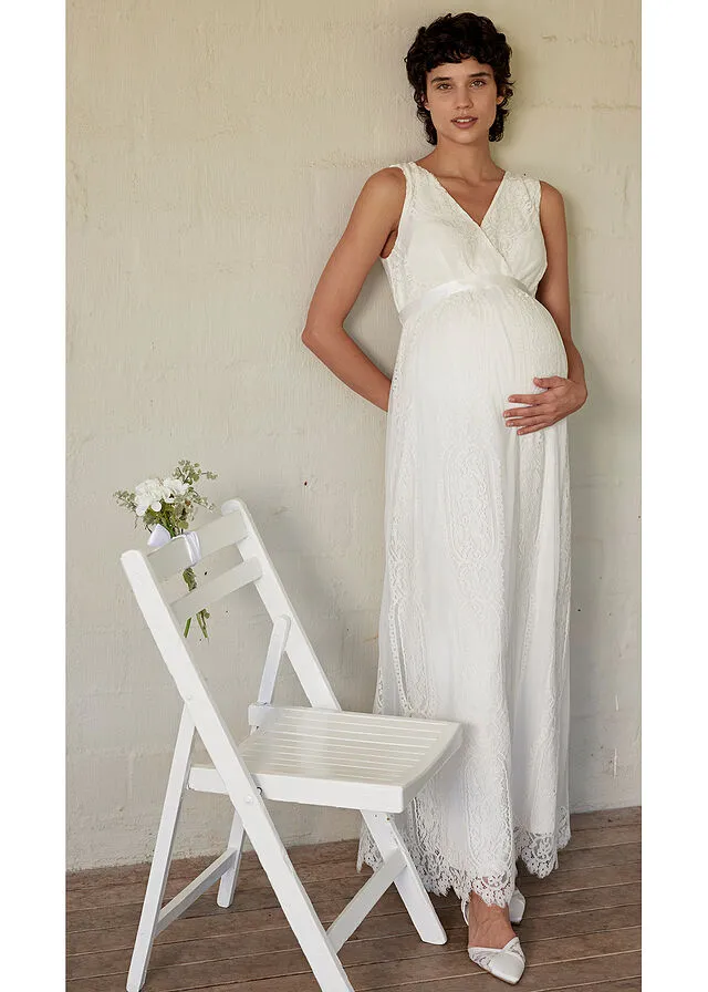 Vestido de novia premamá Blanco lana